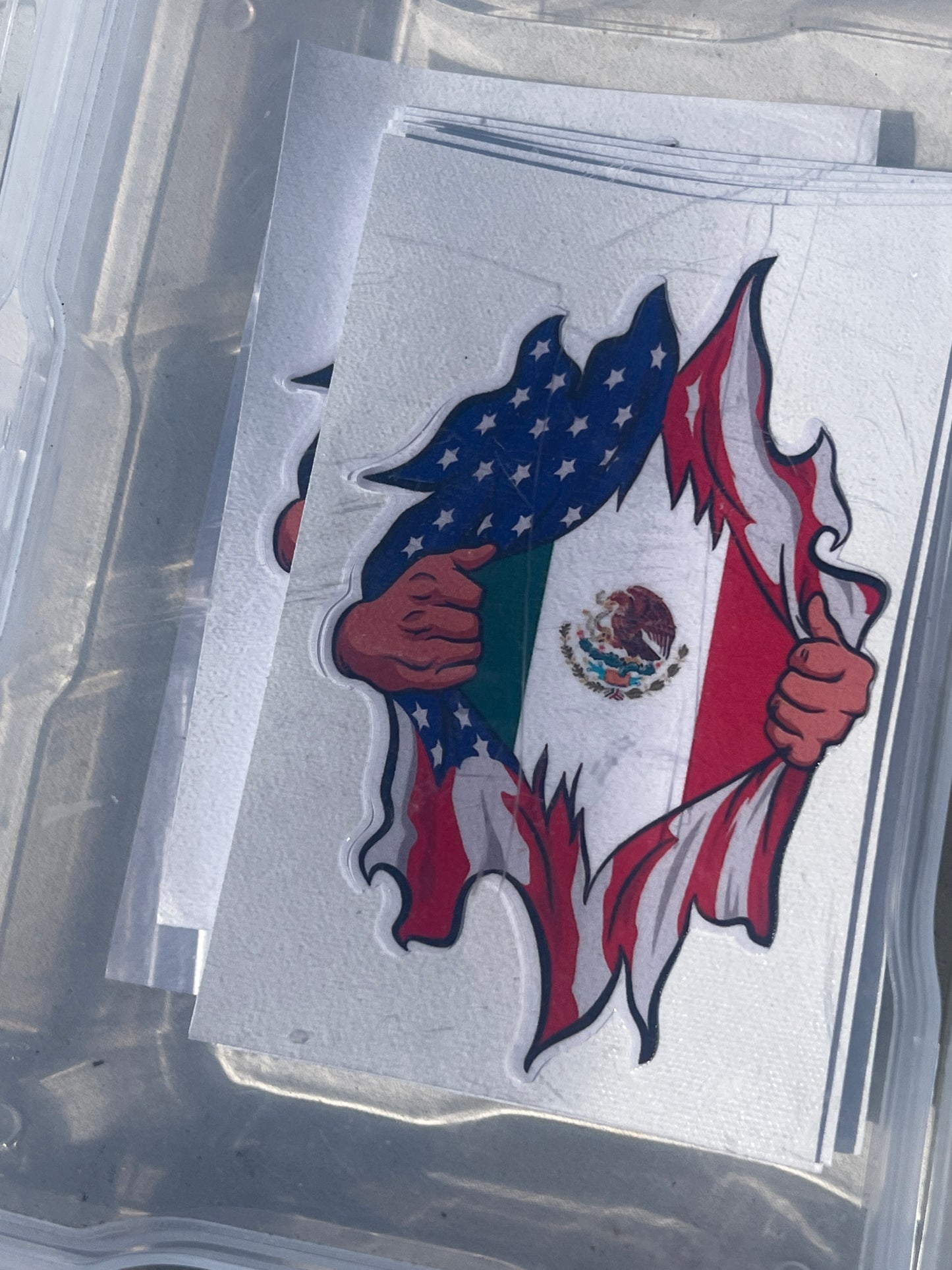 Ripped American flag
