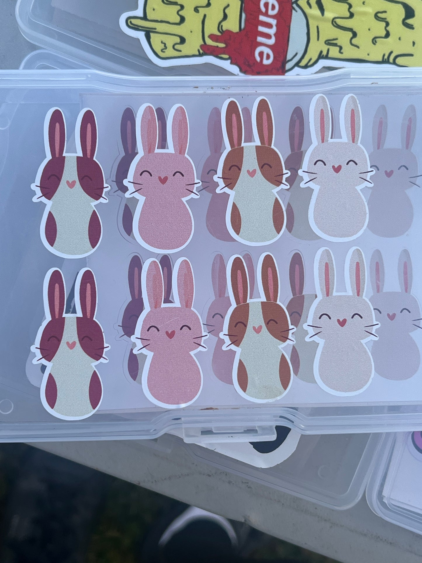 8 pack bunny sticker