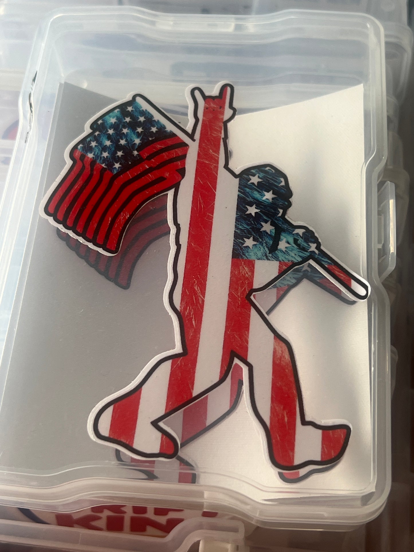 USA flag man