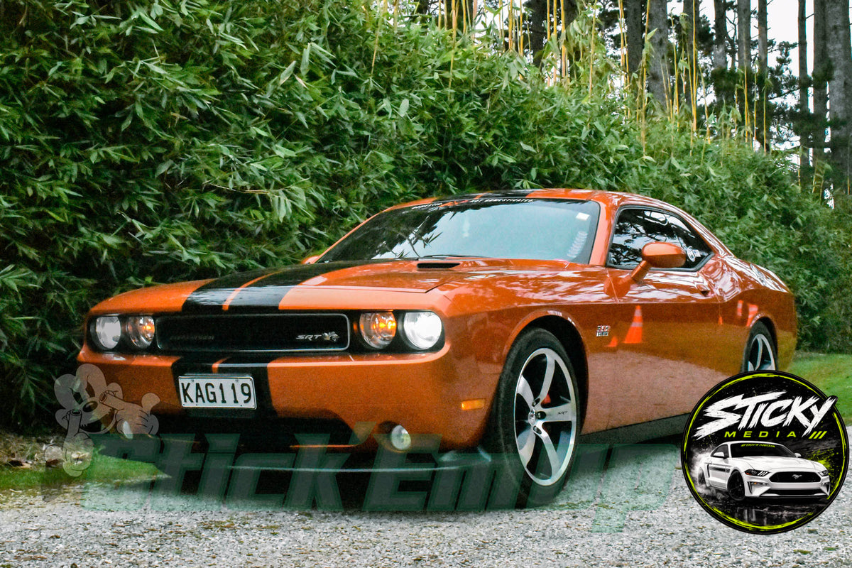 Orange Dodge Challenger SRT8 - Cars & Coffee May 26 #38