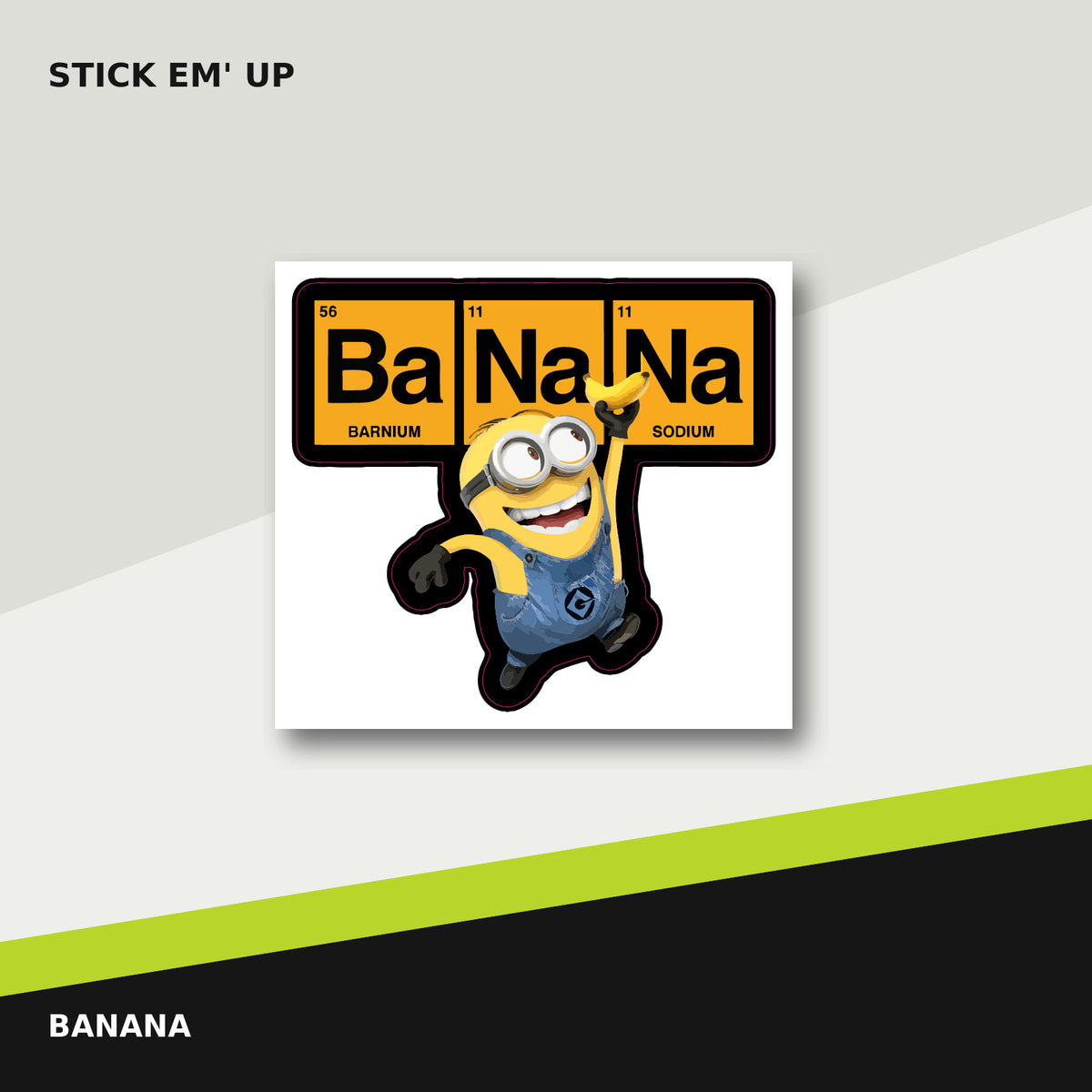 Banana chemistry parody sticker