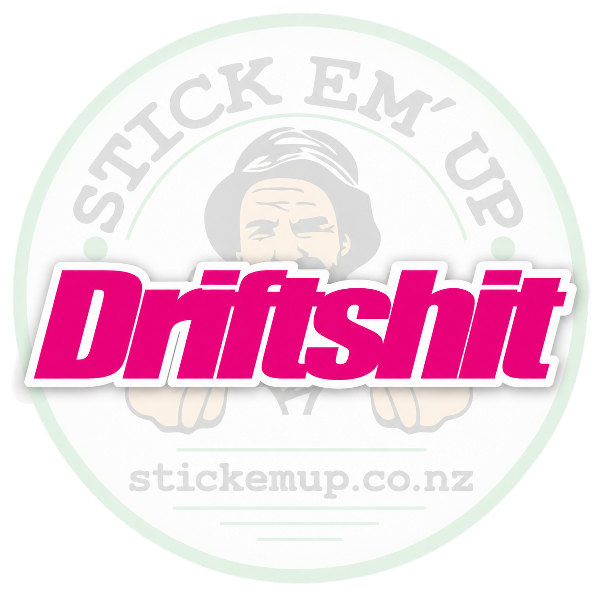 Driftshit Pink Sticker — logo-watermarked preview