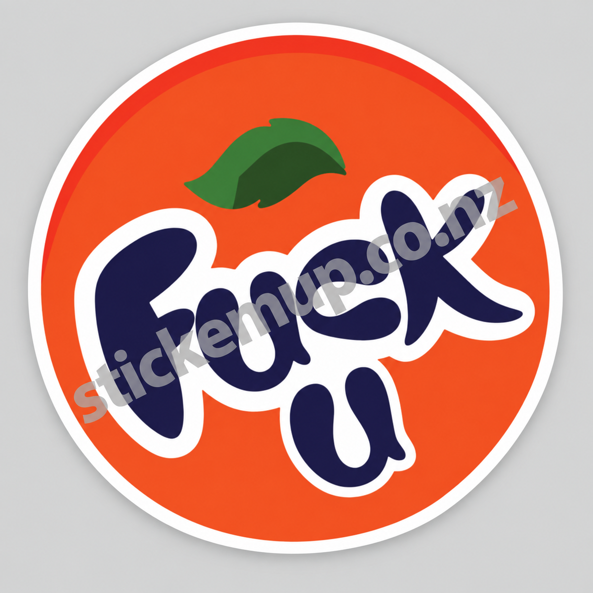 Fuck U Orange Parody Sticker – watermarked product preview