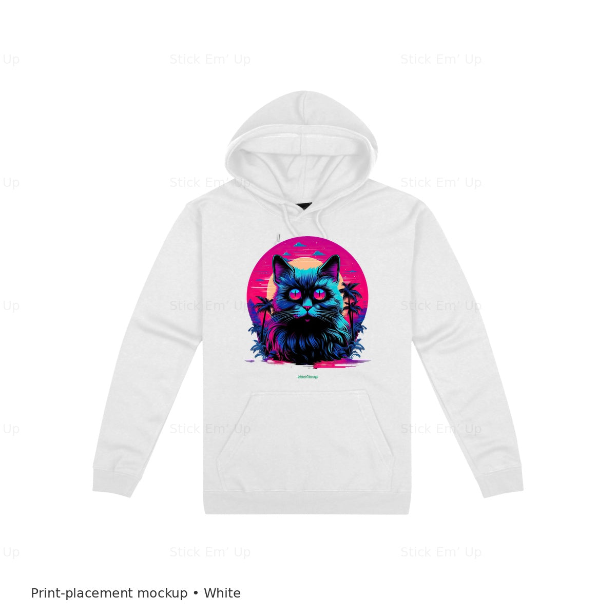 Neon Sunset Cat Hoodie — white-mockup.jpg