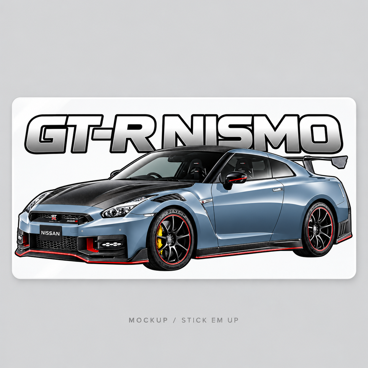 Nissan GT-R Nismo — Silver Line Vinyl Sticker