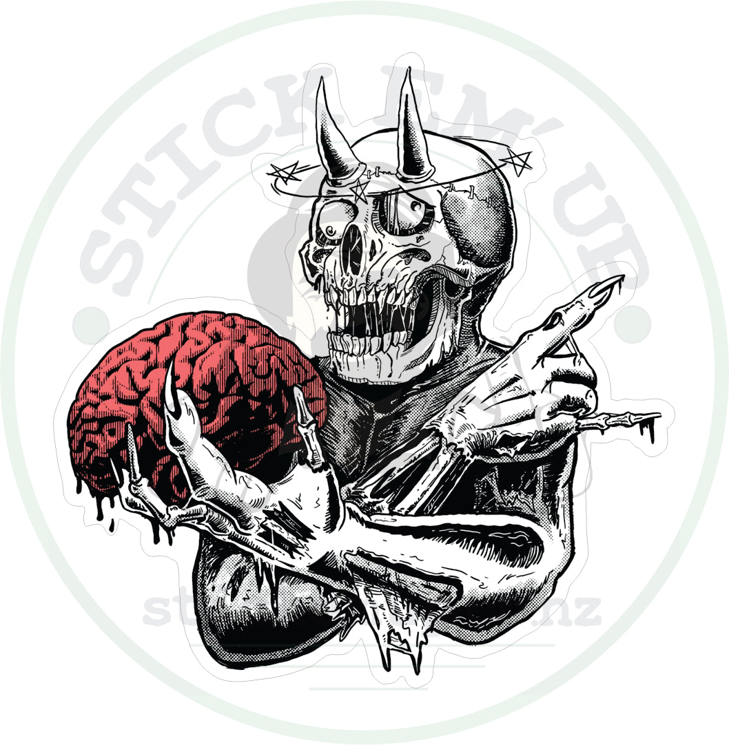 Crazy Demon Holding Brain 🧠🔥