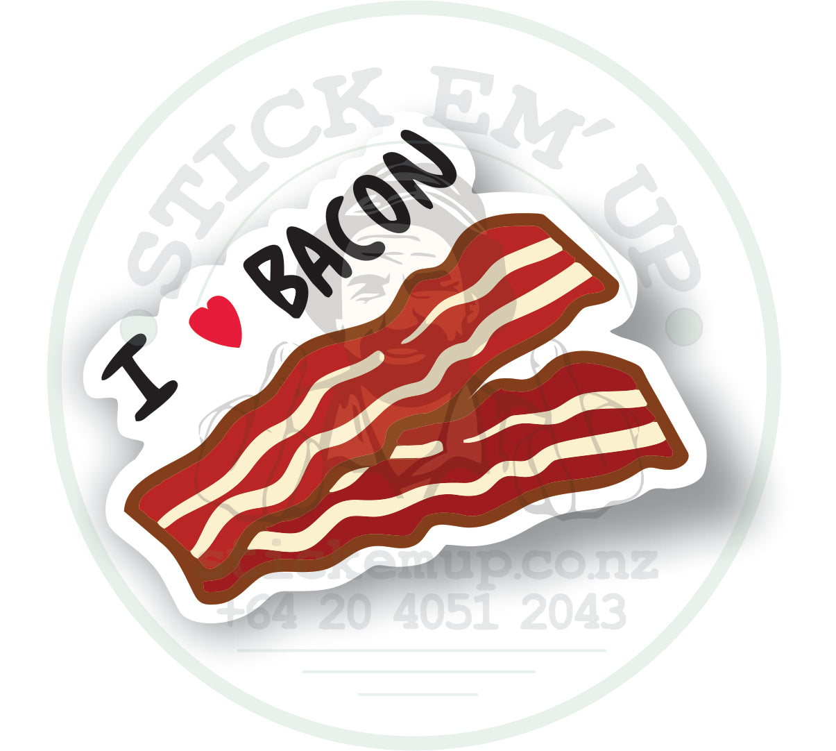I Love Bacon Sticker β Powered by Pork Fat π₯π₯π³