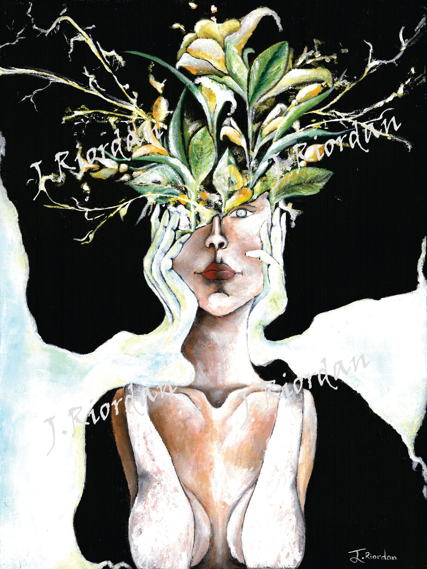 Vase Lady w/ Air Hands