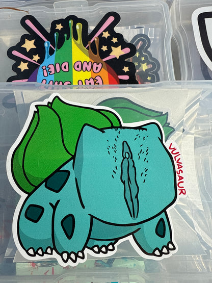 Vulvasaur Sticker 🌿😏🔥