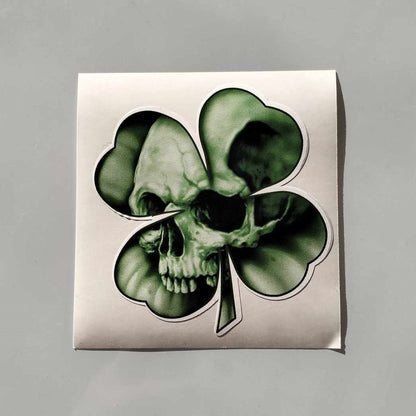 Clover Skull Sticker