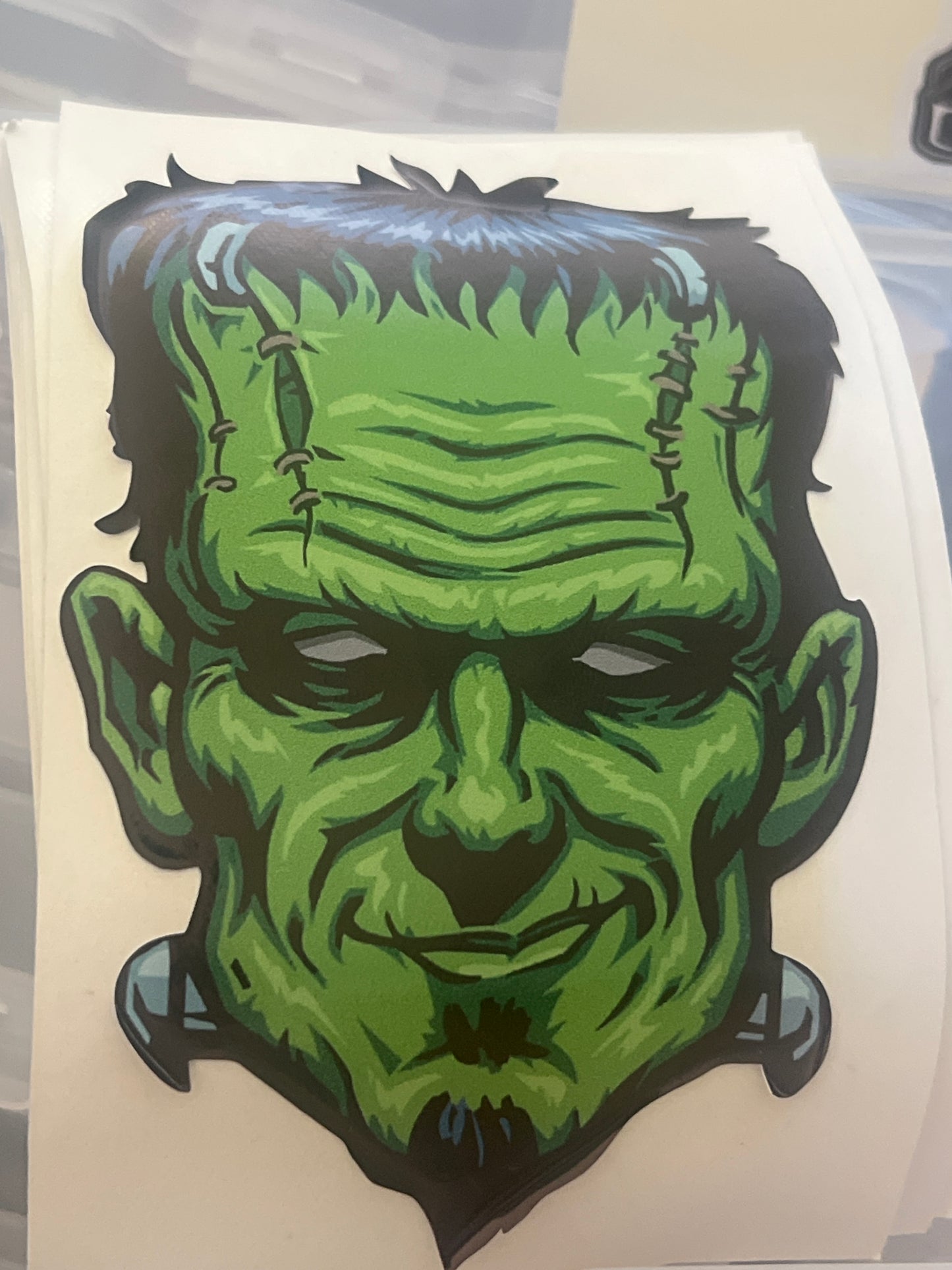 Frankenstein Head Sticker 🧟♂️⚡💚