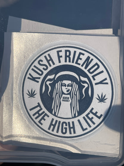 Kush Friendly – The High Life Sticker 🌿😎🔥