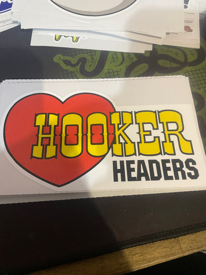 Hooker headers stickers