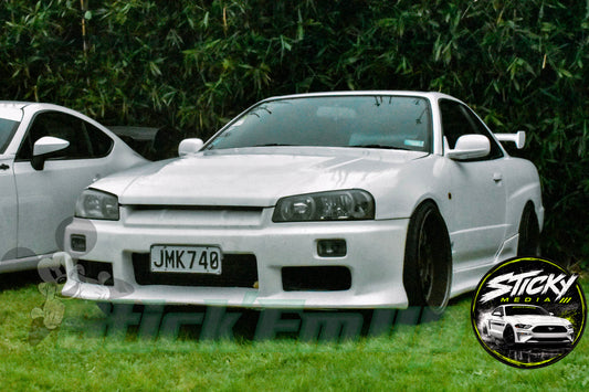 White Nissan Skyline R33 - Cars & Coffee May 26 #09