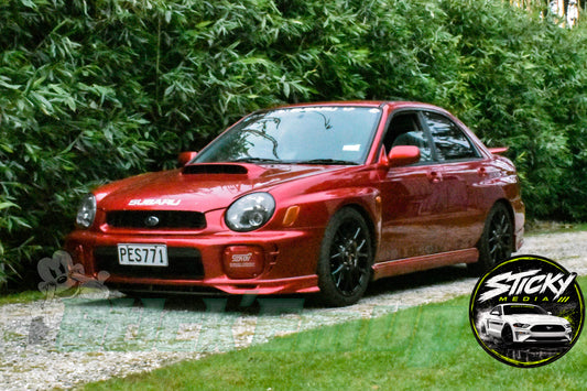 Red Subaru Impreza WRX STI  - Cars & Coffee May 26 #10