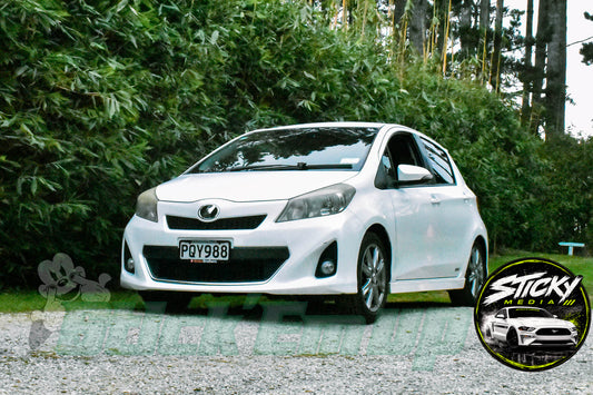 White Toyota Vitz XP90 - Cars & Coffee May 26 #21