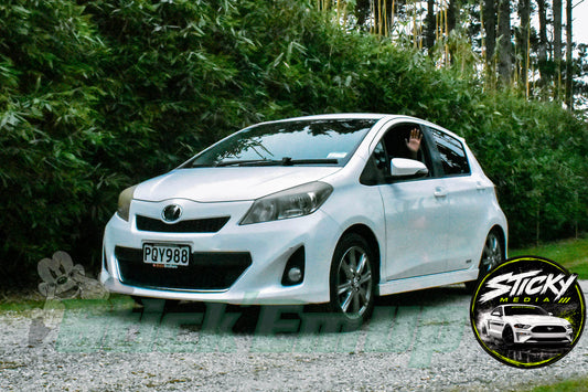 White Toyota Vitz XP90 - Cars & Coffee May 26 #22