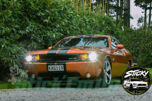 Orange Dodge Challenger SRT8 - Cars & Coffee May 26 #37