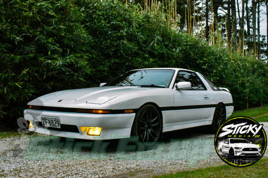White Toyota Supra A70 - Cars & Coffee May 26 #53