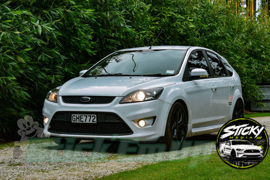 White Ford Focus XR5 Turbo - Cars & Coffee May 26 #56