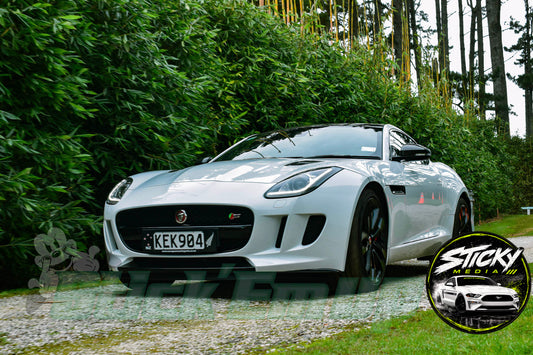 White Jaguar F-Type - Cars & Coffee May 26 #71