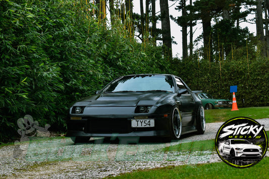 Black Mazda RX-7 - Cars & Coffee May 26 #77