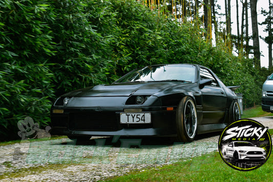 Black Mazda RX-7 - Cars & Coffee May 26 #78