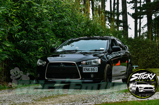 Black Mitsubishi Lancer Evolution X - Cars & Coffee May 26 #82