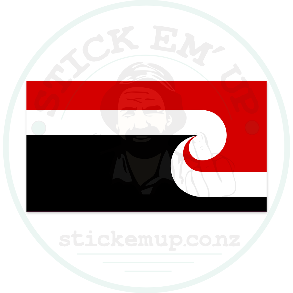 Aotearoa flag – sticker cut contour and Stick Em’ Up watermark