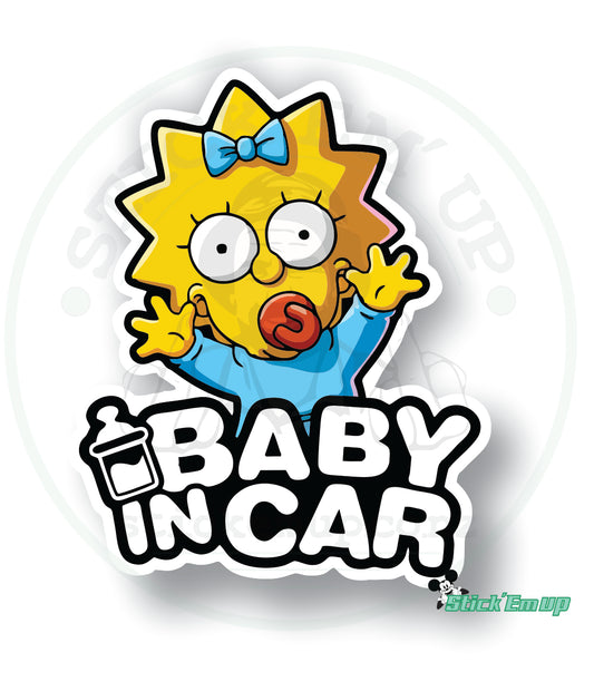 Baby in car sticker