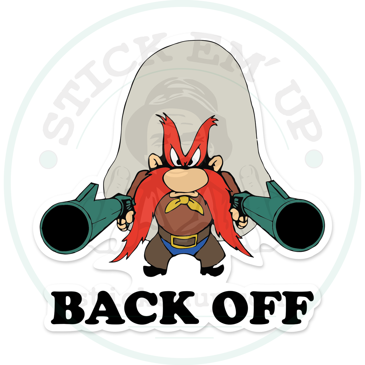 Back off – sticker cut contour and Stick Em’ Up watermark