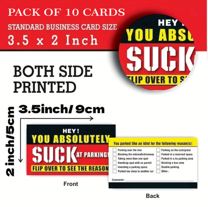 Suck At Parking Cards 10 Pack