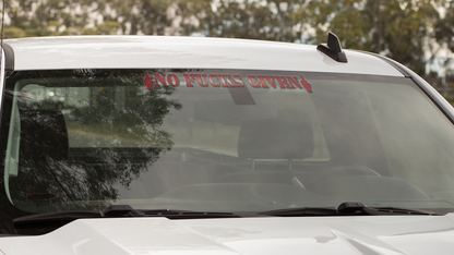 Red No Fucks Given Car Banner