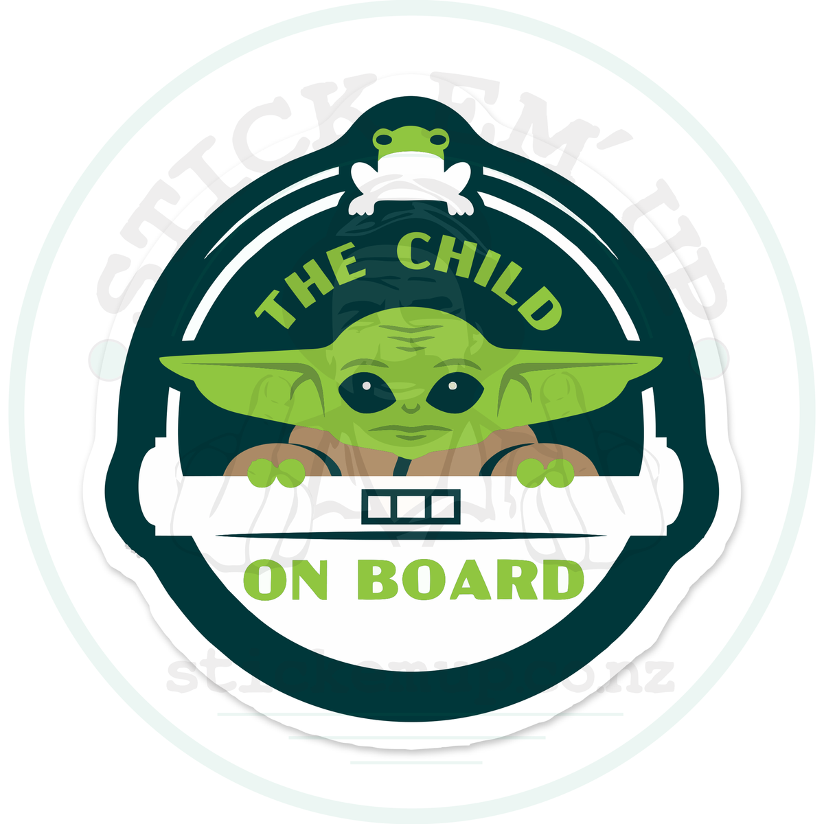 Child On Board – sticker cut contour and Stick Em’ Up watermark