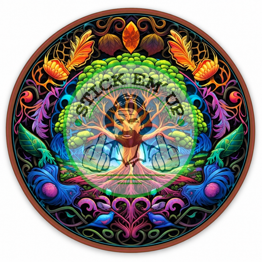 Colourful Tree of Life Sticker — logo-watermarked preview