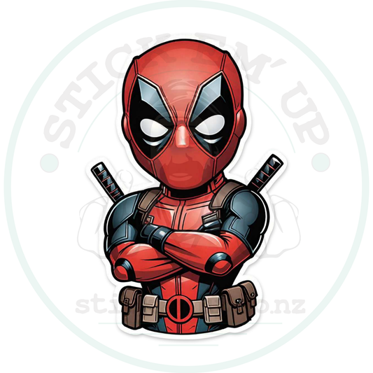 Dead pool – sticker cut contour and Stick Em’ Up watermark
