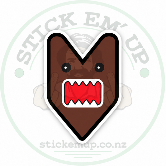 Domo Wakaba Sticker — logo-watermarked preview