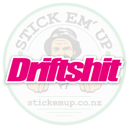 Driftshit Pink Sticker — logo-watermarked preview