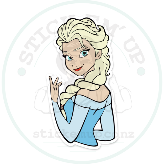 Elsa – sticker cut contour and Stick Em’ Up watermark