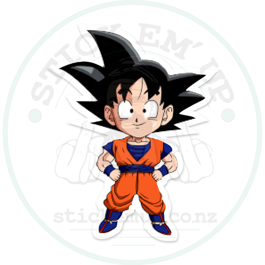 Goku – sticker cut contour and Stick Em’ Up watermark