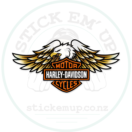Harley-Davidson Eagle Sticker – sticker cut contour and Stick Em’ Up watermark