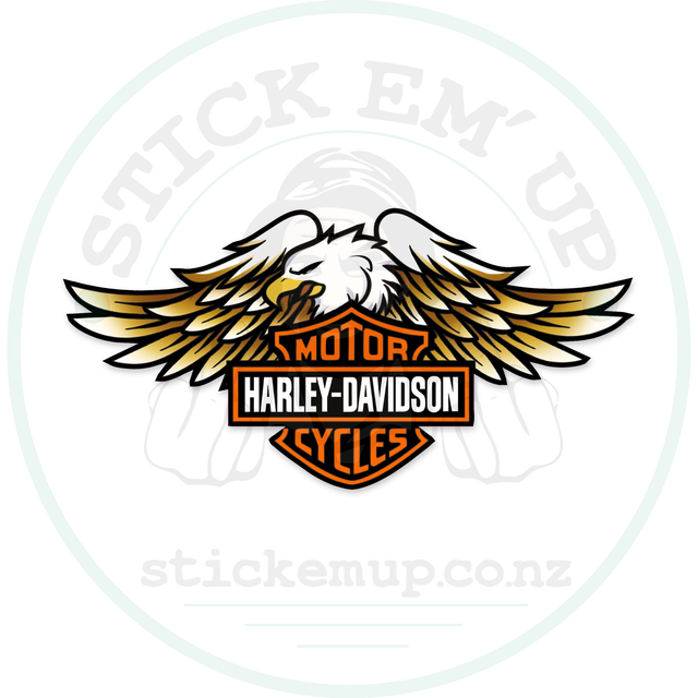 Harley-Davidson Eagle Sticker – sticker cut contour and Stick Em’ Up watermark
