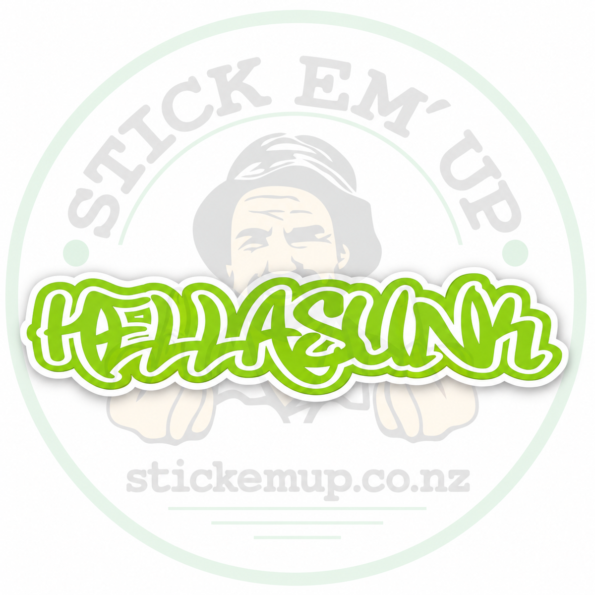 Hella Sunk Green Decal — logo-watermarked preview