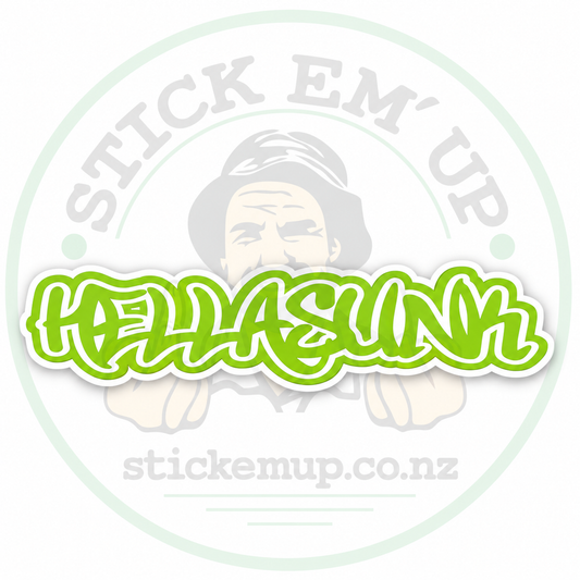 Hella Sunk Green Decal — logo-watermarked preview
