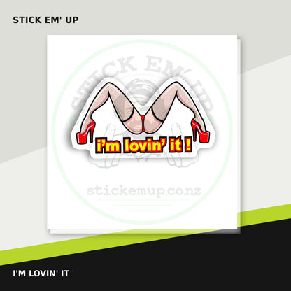 I’m Lovin’ It cheeky sticker