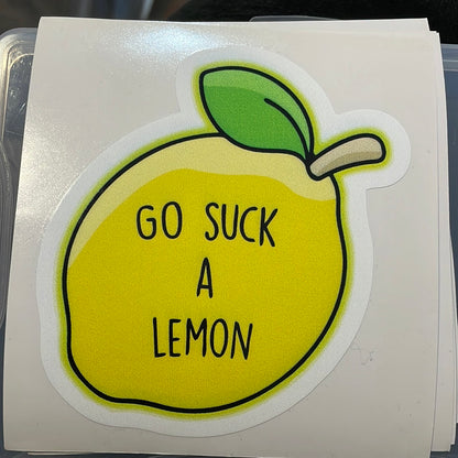 Go Suck a Lemon Sticker 🍋😂✌️