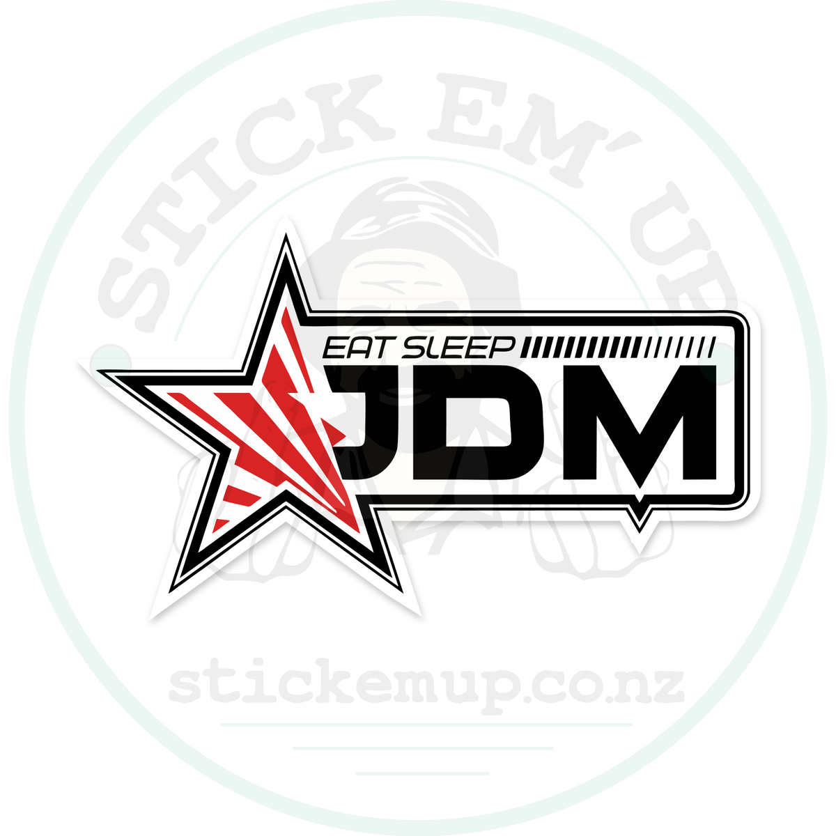 JDM star – sticker cut contour and Stick Em’ Up watermark