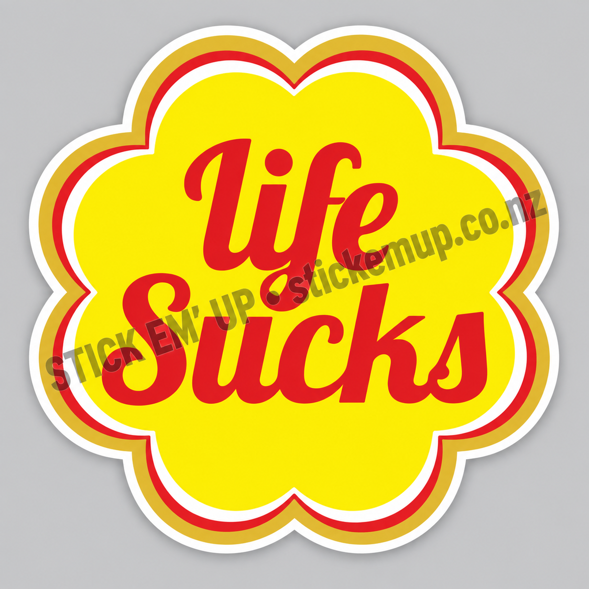 Life Sucks Sticker – watermarked product preview