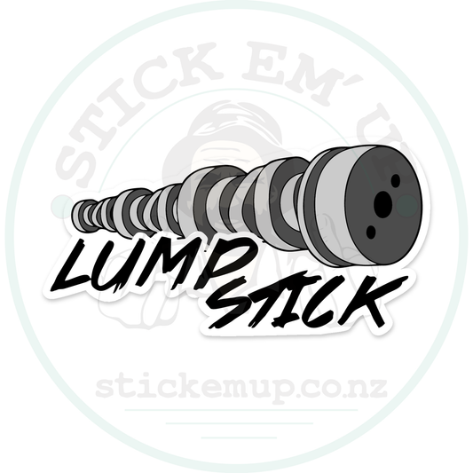 Lump Stick Camshaft Sticker – sticker cut contour and Stick Em’ Up watermark