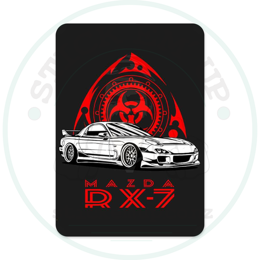 Mazda RX-7 Rotary Sticker – sticker cut contour and Stick Em’ Up watermark